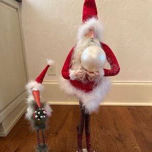 Patience Brewster Christmas Krinkles Collectible Santa and Stork